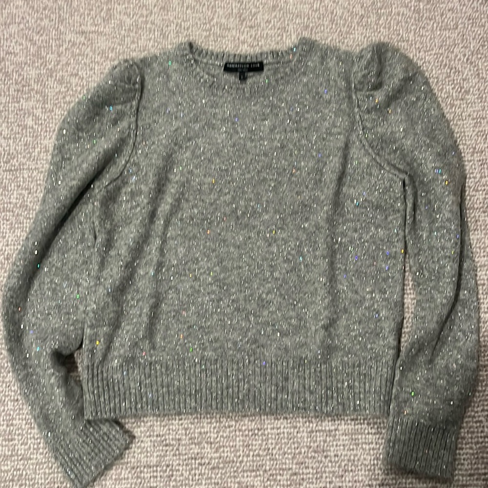 Generation love silver/grey sequins sweater. Size s
